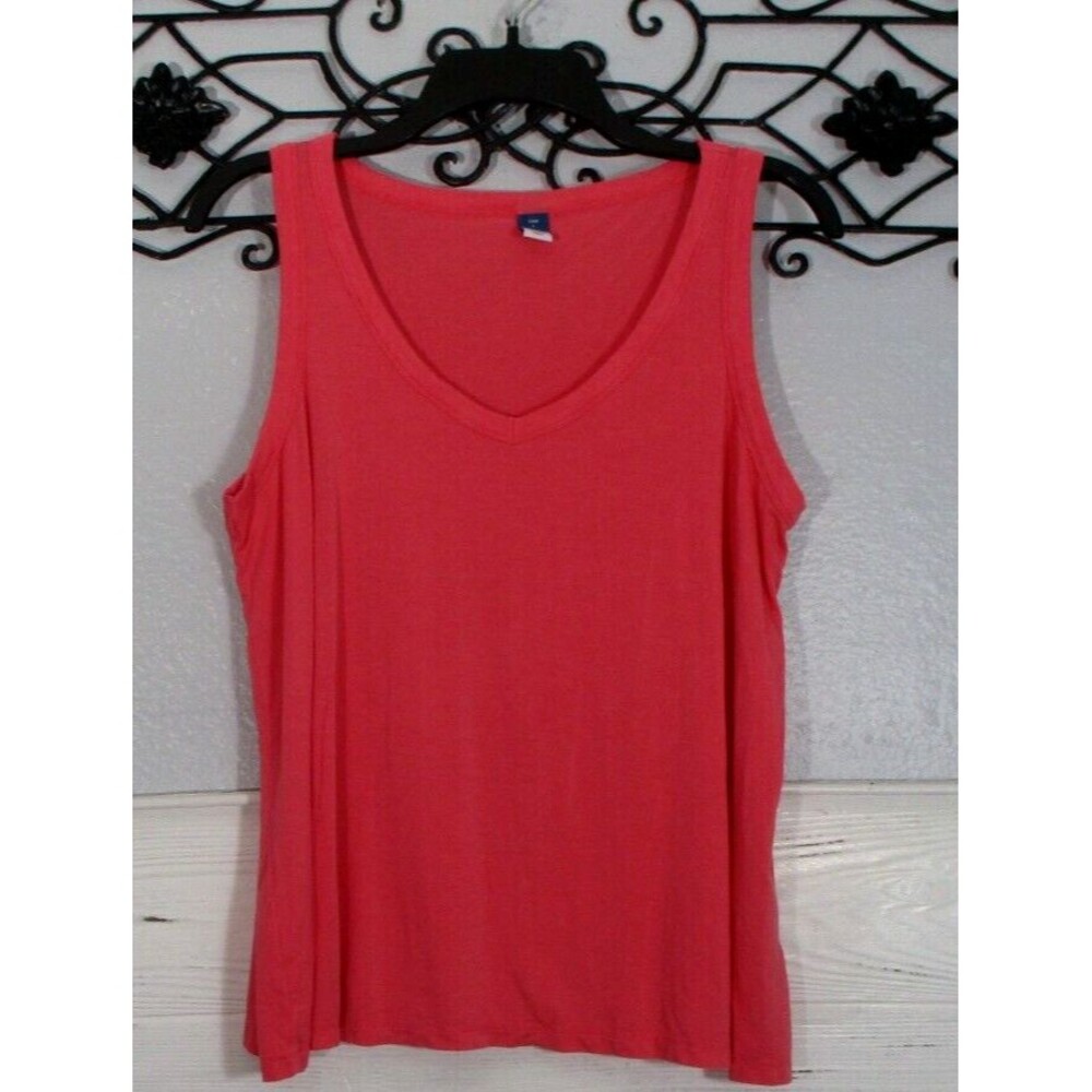 Old Navy Tank Top Size L Orange Sleeveless Scoop Neck